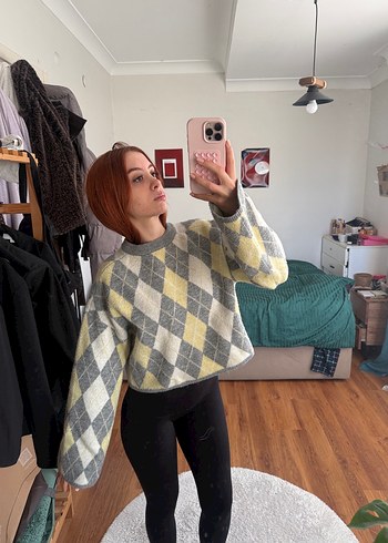 Baklava desenli kazak - Görsel 4