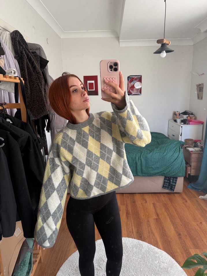 Baklava desenli kazak - Görsel 4