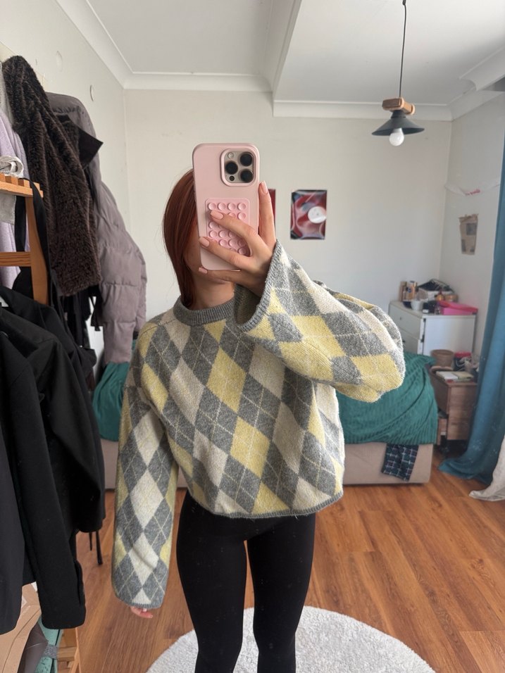 Baklava desenli kazak - Görsel 5