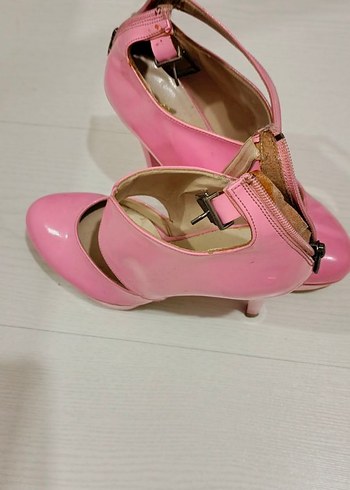Pembe Rugan Platformlu Stiletto Topuklu Ayakkabı - Görsel 5
