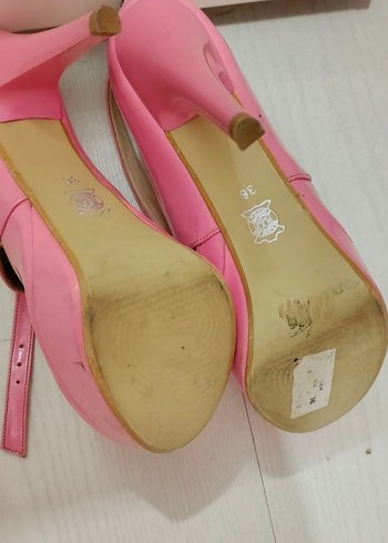 Pembe Rugan Platformlu Stiletto Topuklu Ayakkabı - Görsel 8