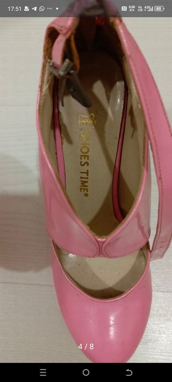 Pembe Rugan Platformlu Stiletto Topuklu Ayakkabı - Görsel 4