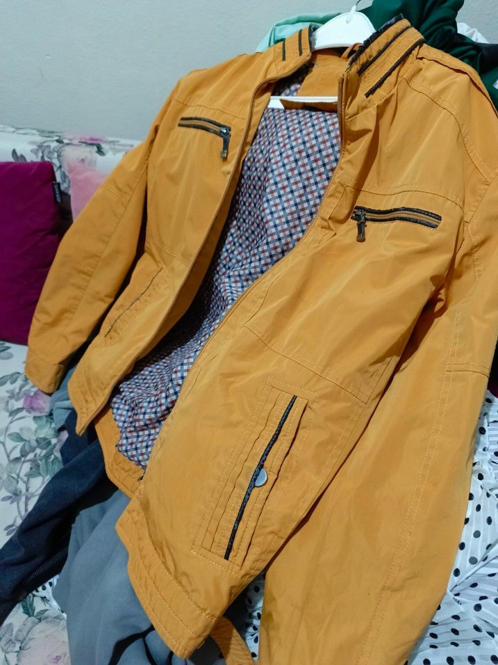 Erkek Kahverengi Fermuarlı Ceket - Görsel 2