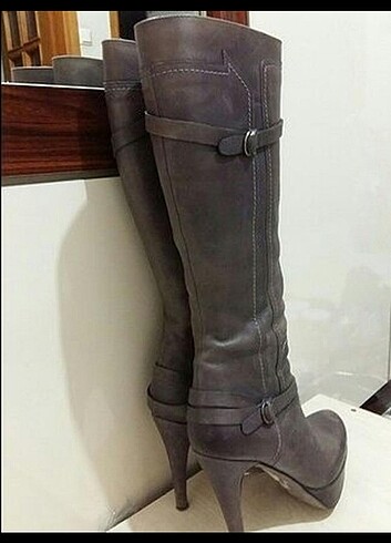 36 Beden mor Renk Mor Deri Çizme