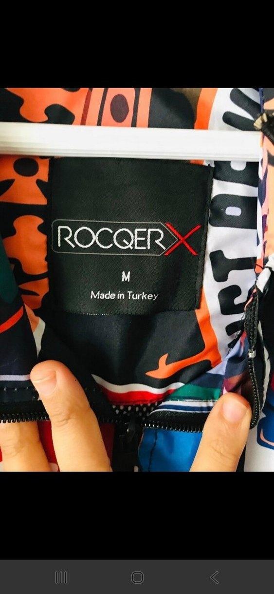 Çok Renkli Baskılı Kapüşonlu Uzun Ceket - Görsel 2