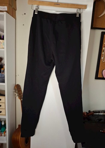 Erkek Siyah Fermuarlı Spor Eşofman Altı - Görsel 3