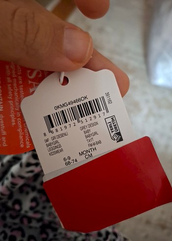 Gri Leopar Desenli Kız Tayt - Görsel 3