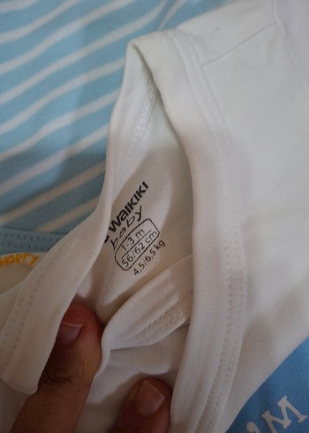 Mavi Pamuklu Uzun Kollu Bebek Body - Görsel 3