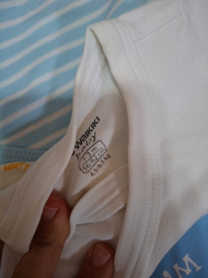 Mavi Pamuklu Uzun Kollu Bebek Body - Görsel 3