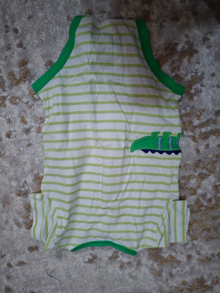 Düğmeli Yeşil Erkek Bebek Kısa Kollu Body - Görsel 3