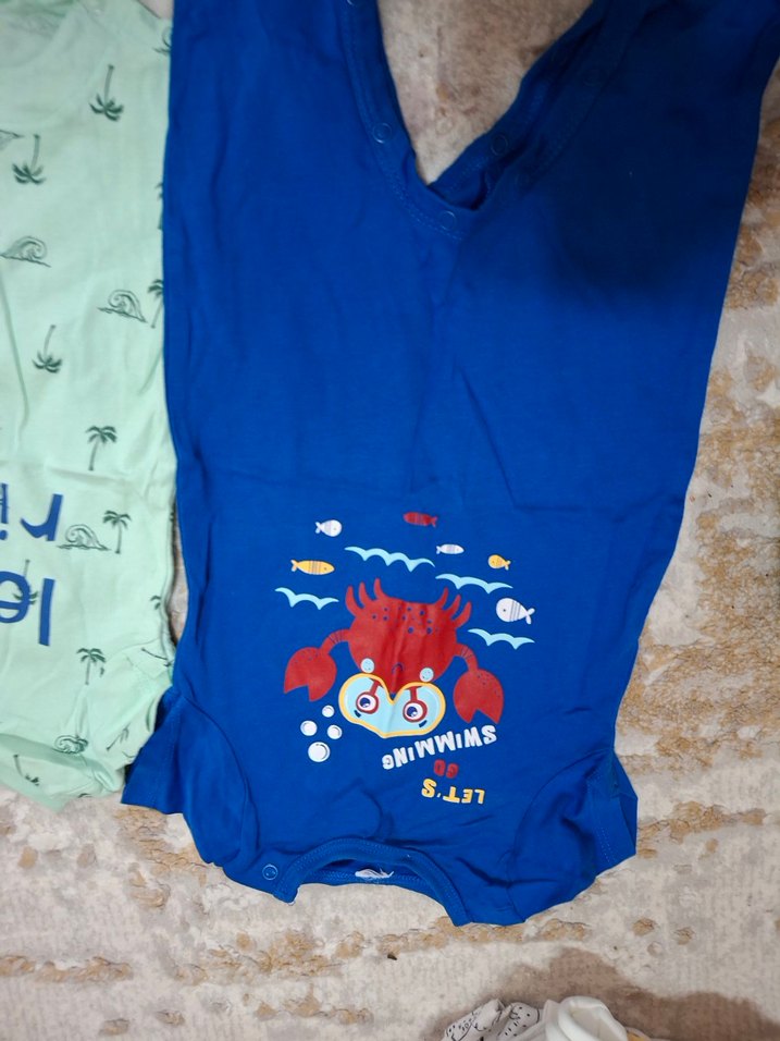 Renkli Bebek Kısa Kollu Tulumlar - Görsel 2