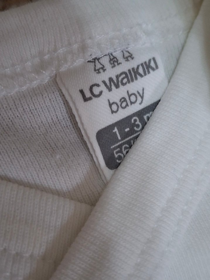 Beyaz Pamuklu Uzun Kollu Bebek Body - Görsel 2