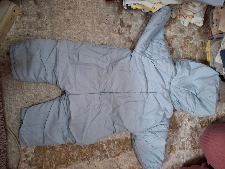 Mavi Kürklü Bebek Kar Tulumu - Görsel 2