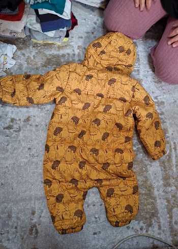 Kahverengi Desenli Erkek Bebek Tulum - Görsel 2