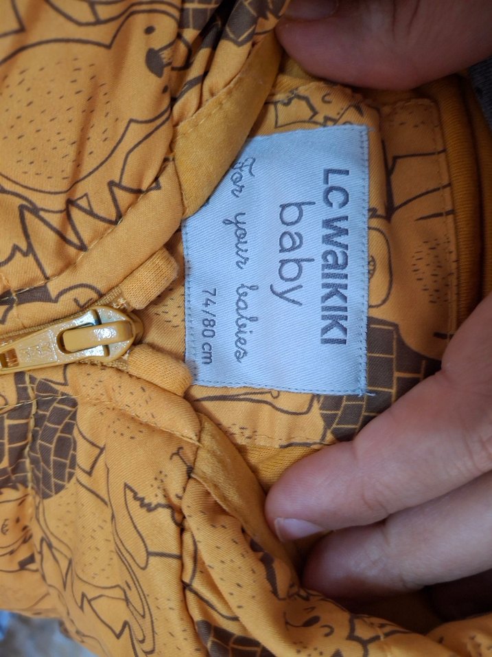 Kahverengi Desenli Erkek Bebek Tulum - Görsel 3