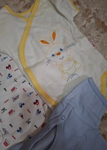 Mavi Pamuklu Bebek Erkek Çıtçıtlı Body - Görsel 4