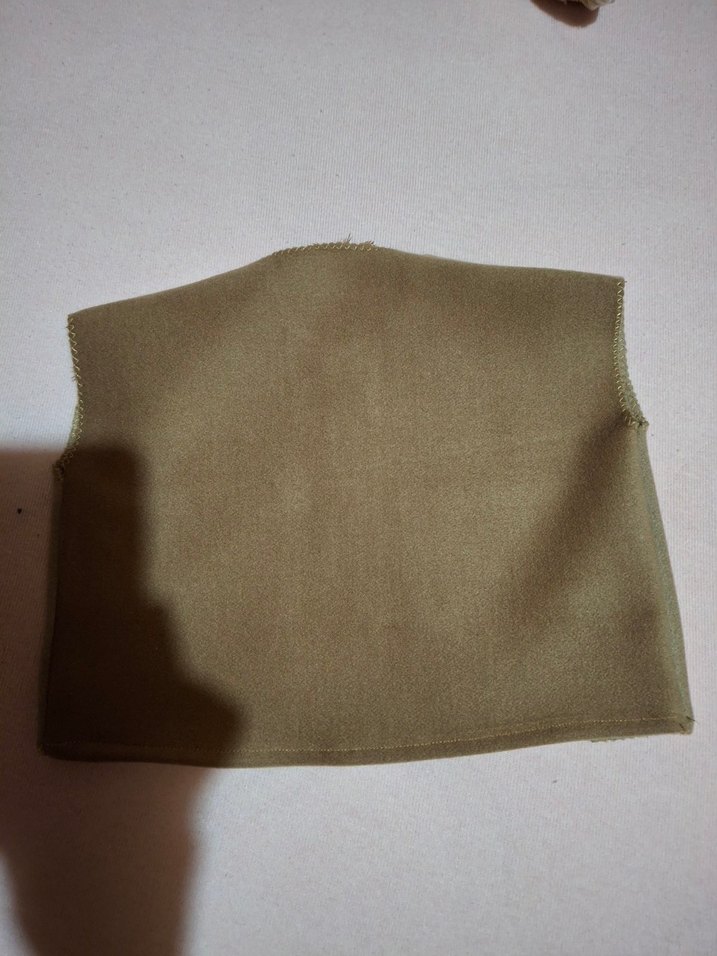 Düğmeli Kısa Kollu Bej bebek Yelek - Görsel 2