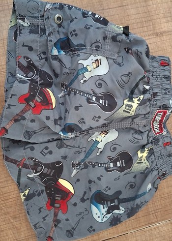 Gri Rock Punk Desenli Erkek mayo - Görsel 2