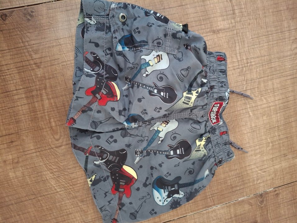 Gri Rock Punk Desenli Erkek mayo - Görsel 2