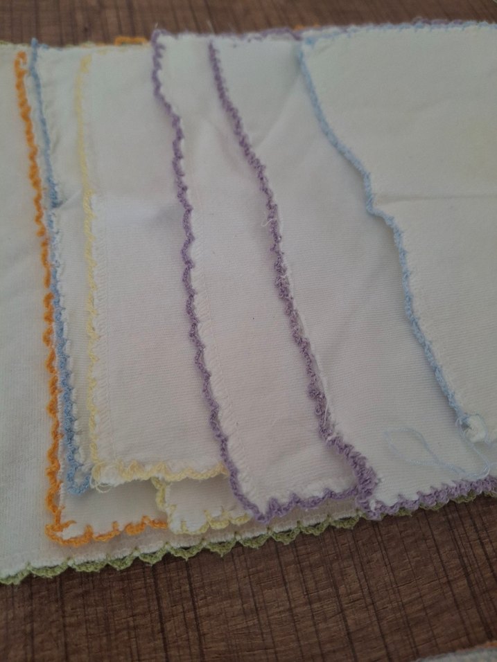 Nakışlı Beyaz bebek mendili - Görsel 3