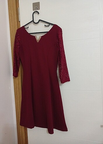 Bordo kısa abiye