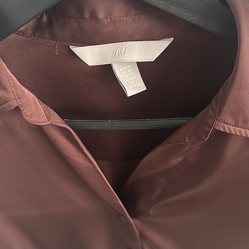 xs Beden H&M Kahve Saten Gömlek
