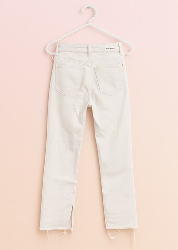 Mavi Jeans Beyaz Regular Fit Kadın Denim Pantolon