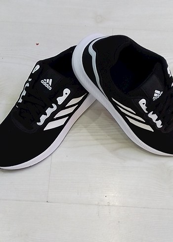 Erkek Siyah Beyaz Adidas Spor Ayakkabı - Görsel 3