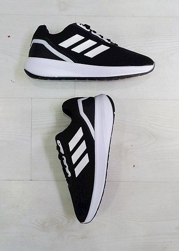 Erkek Siyah Beyaz Adidas Spor Ayakkabı - Görsel 7