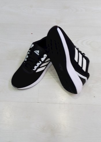 Erkek Siyah Beyaz Adidas Spor Ayakkabı - Görsel 4