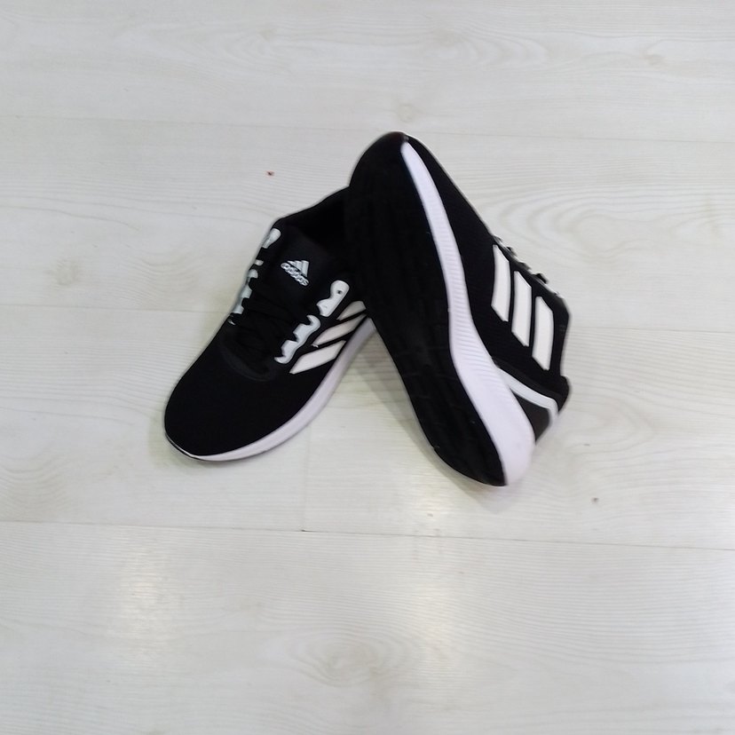 Erkek Siyah Beyaz Adidas Spor Ayakkabı - Görsel 4