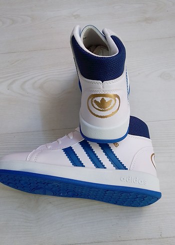 Beyaz Mavi Bağcıklı Spor Ayakkabı - Görsel 6