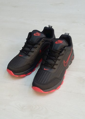 Trekking outdor Erkek Kırmızı Siyah Bağcıklı Spor Ayakkabı - Görsel 5