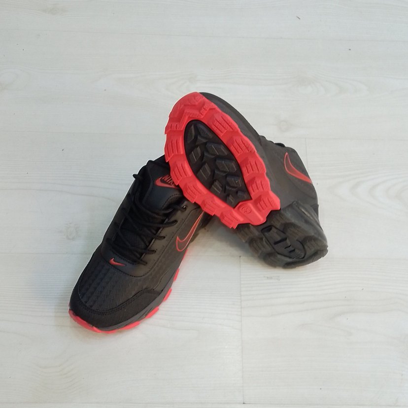 Trekking outdor Erkek Kırmızı Siyah Bağcıklı Spor Ayakkabı - Görsel 4