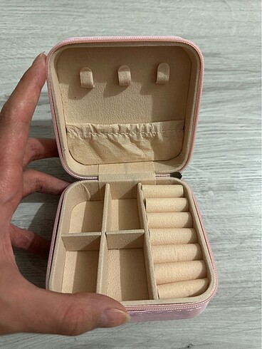 Beden pembe Renk Seyahat takı kutusu düzenleyici