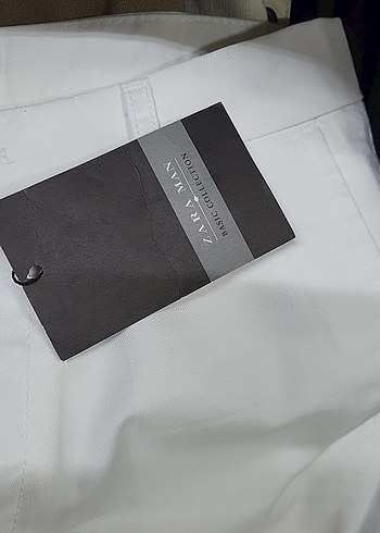 Erkek Beyaz Regular Fit Sokak Stili Pantolon - Görsel 5