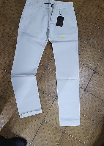 Erkek Beyaz Regular Fit Sokak Stili Pantolon - Görsel 2