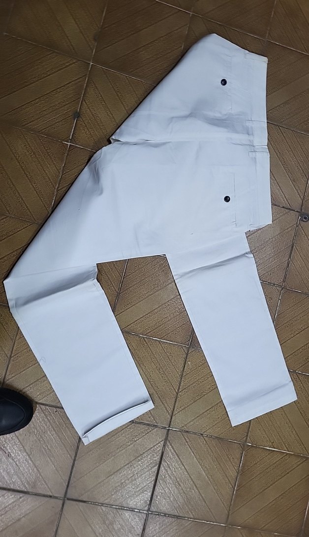 Erkek Beyaz Regular Fit Sokak Stili Pantolon - Görsel 4