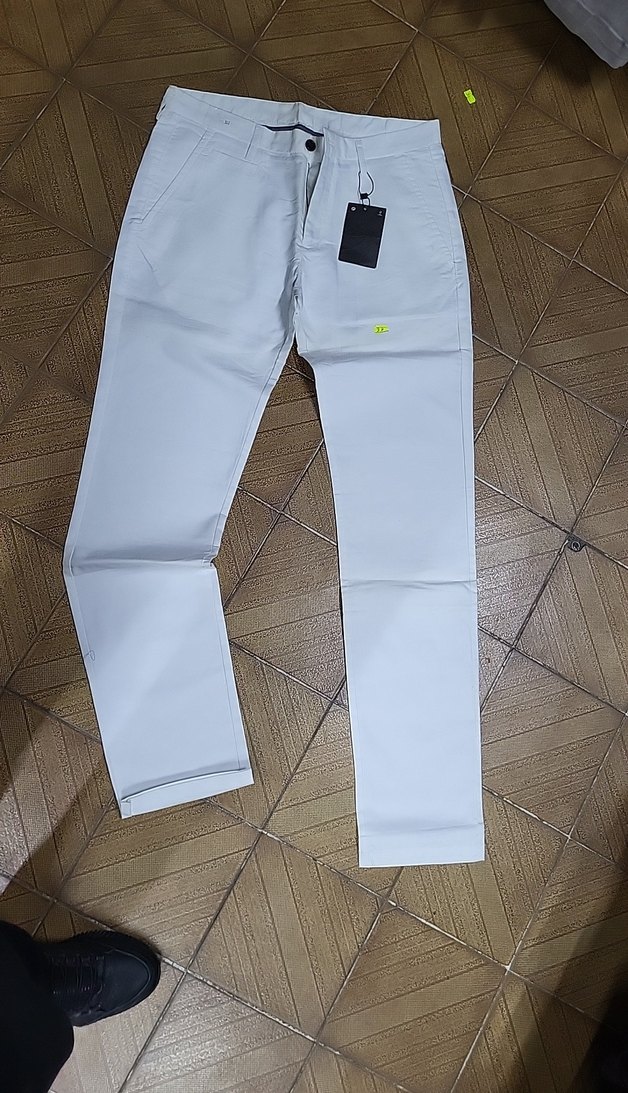 Erkek Beyaz Regular Fit Sokak Stili Pantolon - Görsel 2