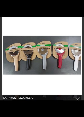 Karakuş Pizza Kesici - Renkli Kulplu