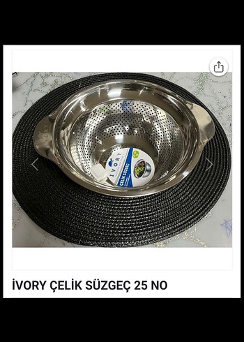 Ivory Çelik Süzgeç 25 No