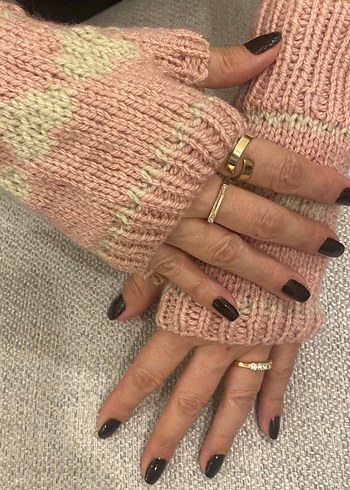 El örgüsü dikişsiz yarım parmak eldivenler - Görsel 3