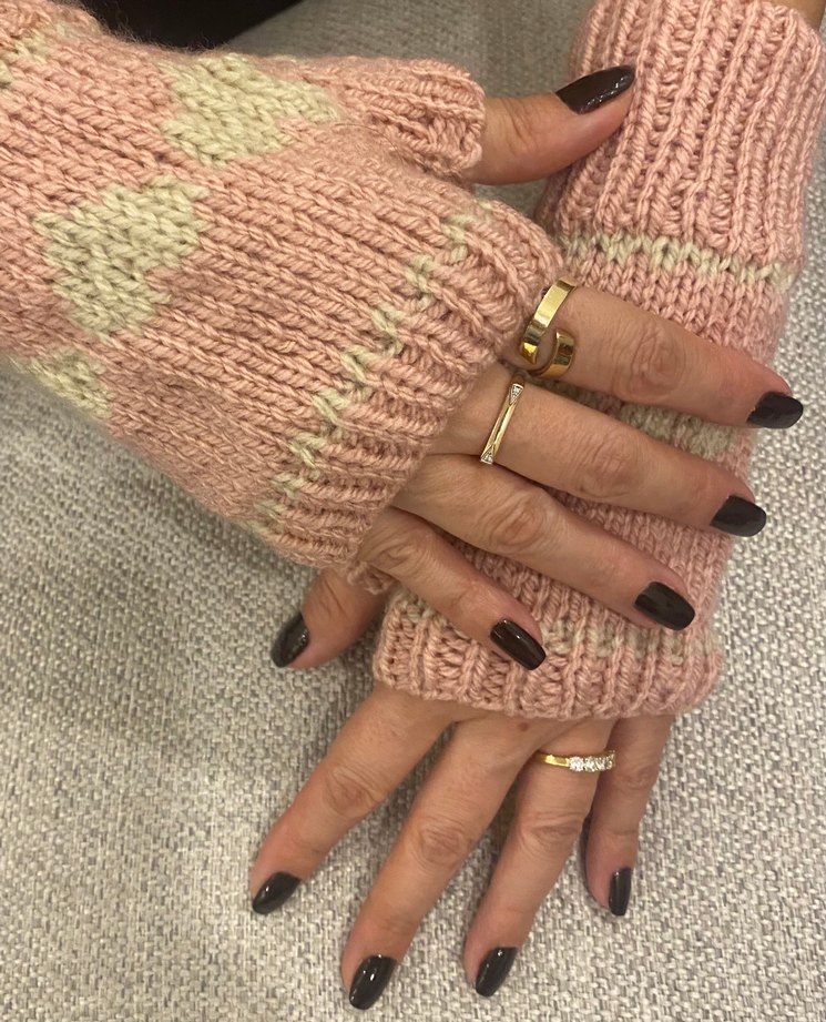 El örgüsü dikişsiz yarım parmak eldivenler - Görsel 3