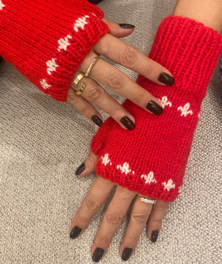 El örgüsü dikişsiz yarım parmak eldivenler - Görsel 4