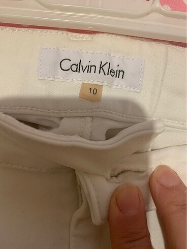 l Beden beyaz Renk Calvin kleine marka beyaz likralı pantalon