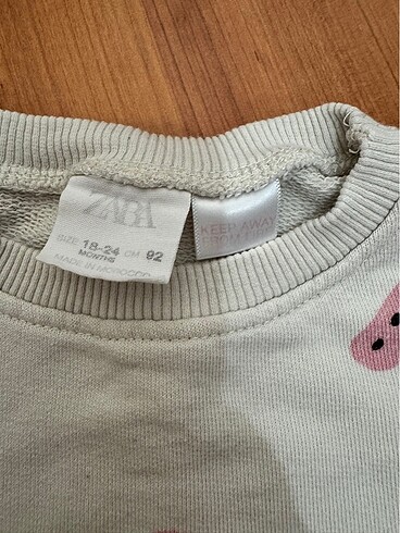 18-24 Ay Beden ten rengi Renk Zara Sweat