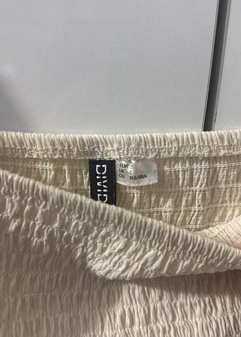 Kadın Beyaz Keten Mini Bluz - Görsel 2