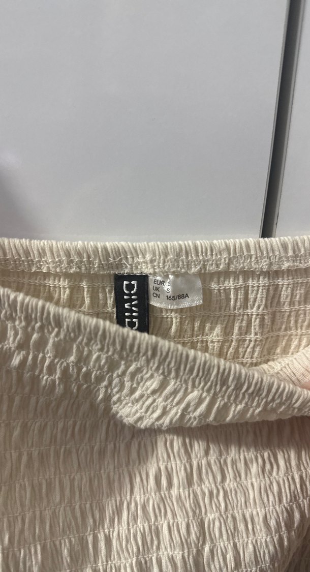 Kadın Beyaz Keten Mini Bluz - Görsel 2