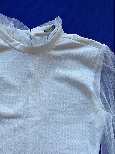 Tül detay blüz - Görsel 2