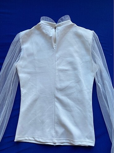 Tül detay blüz - Görsel 3